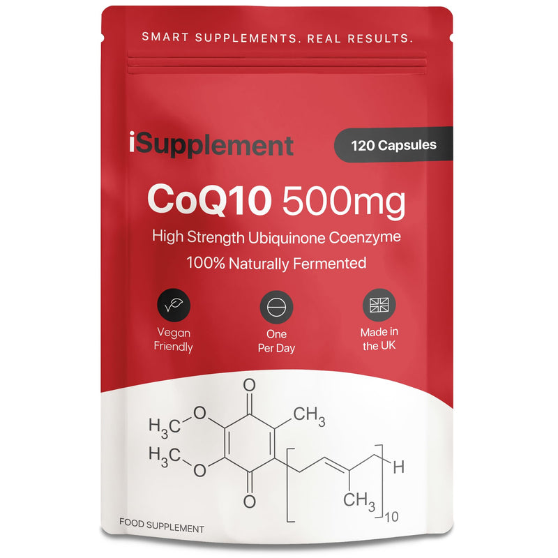 CoQ10 Supplement High Strength 500mg - Q10 Coenzyme by iSupplement |120 One-Per-Day Capsules (4-Month Supply)