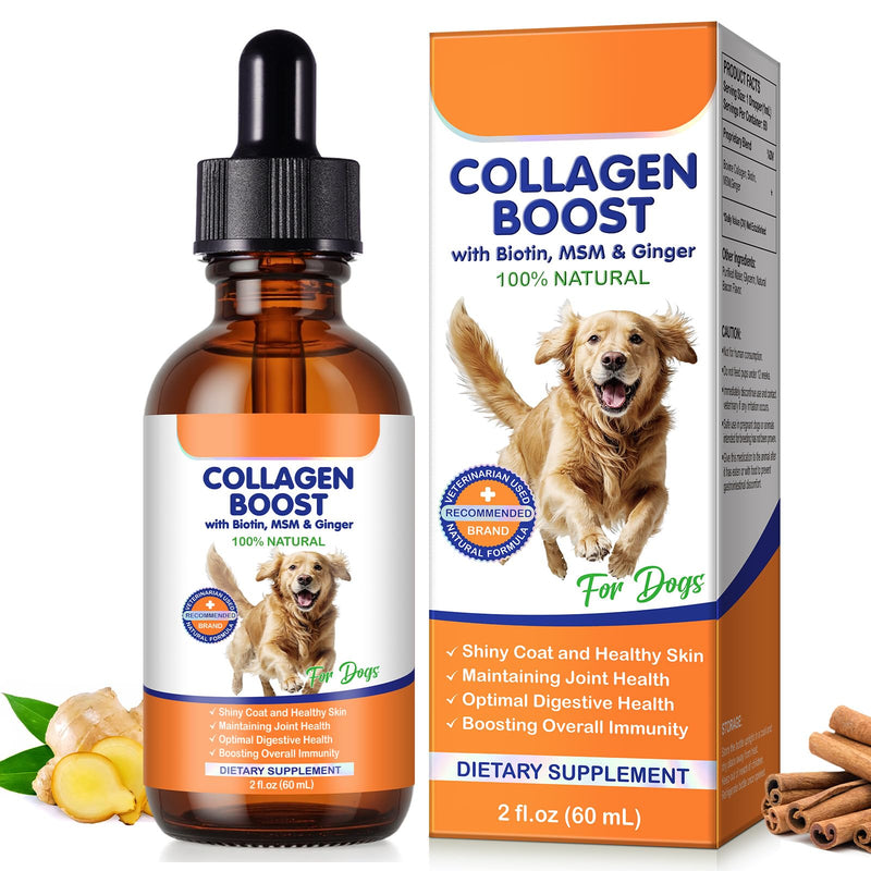 Liquid Collagen for Dogs, with Biotin and Ginger, 60ml