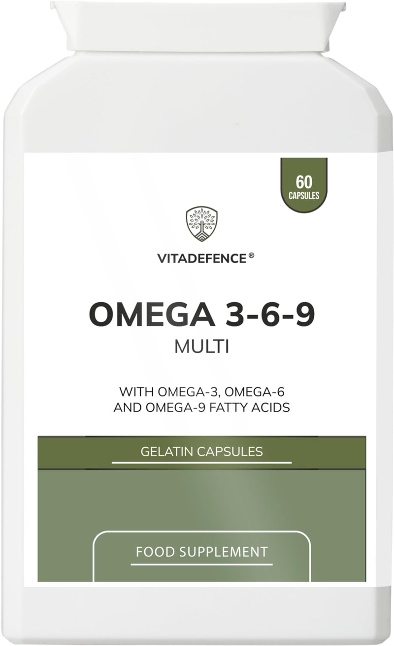 Omega 3-6-9 Multi, Fish Oil with Flaxseed and Sunflower Oil, 60 Capsules, with Vitamin E