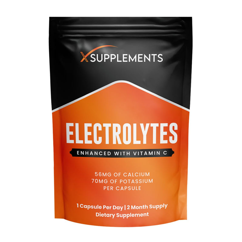 Electrolyte Tablet, x supplements, 60 Capsules, 2 Month Supply, 1 a Day, Strong Formula, Natural Advanced Formula, Non GMO, Fights fatuige, Tiredness, Keeps You hydrated, Essential Minerals,