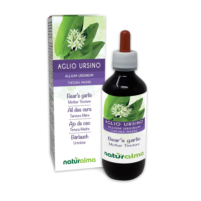 Bear's Garlic or Wild Garlic (Allium ursinum) Leaves and Bulbs Alcohol-Free Mother Tincture Naturalma - Liquid Extract Drops 200 ml - Food Supplement - Vegan 200 ml (Pack of 1)