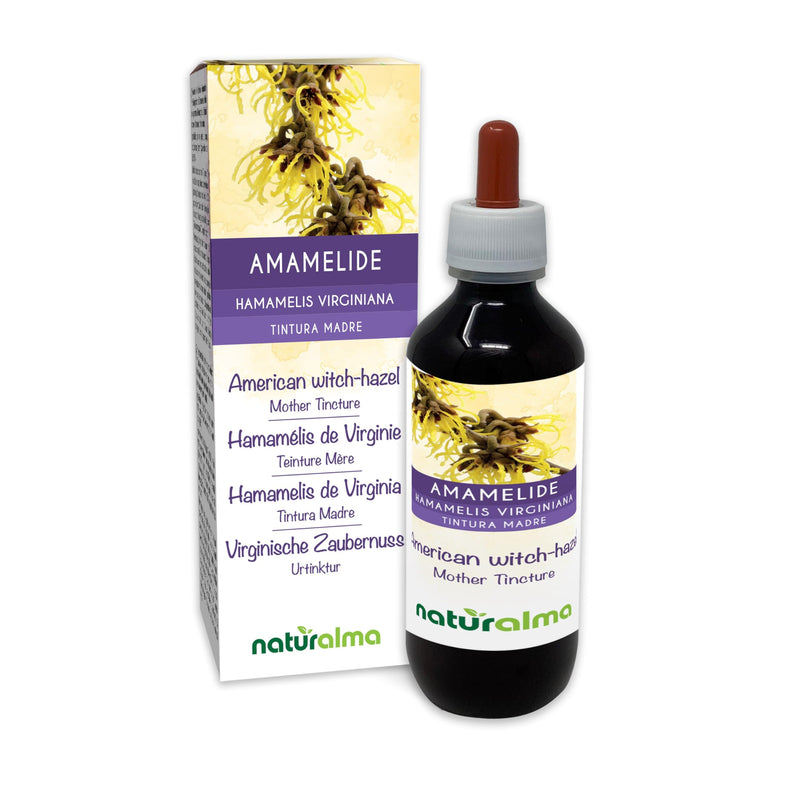 American Witch-Hazel (Hamamelis virginiana) Leaves Alcohol-Free Mother Tincture Naturalma - Liquid Extract Drops 200 ml - Food Supplement - Vegan 200 ml (Pack of 1)