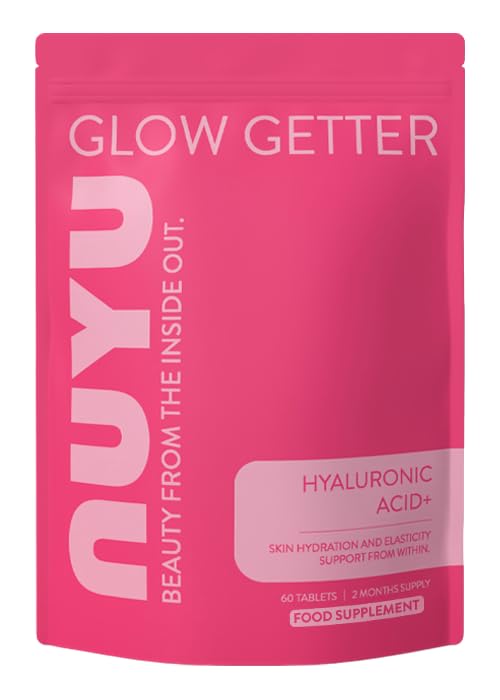 NUYU Hyaluronic Acid+ - 350mg High-Strength Tablets. One-a-Day, 2 Month Supply - Supports Skin Hydration and Elasticity. 100% Vegan, Made in The UK