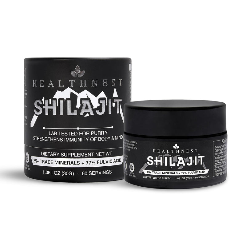 Shilajit Resin | 30g Himalayan Dietary Supplement | 85+ Trace Minerals & 77% Fulvic Acid | Vegan | Lab Tested for Purity | Natural Pure Form | 60 Servings