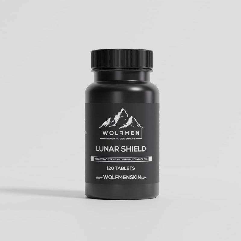 WOLFMEN Lunar Shield - Immunity Booster with Elderberry, Vitamin C & Zinc – 120 Tablets, 2 Month Supply – UK Made