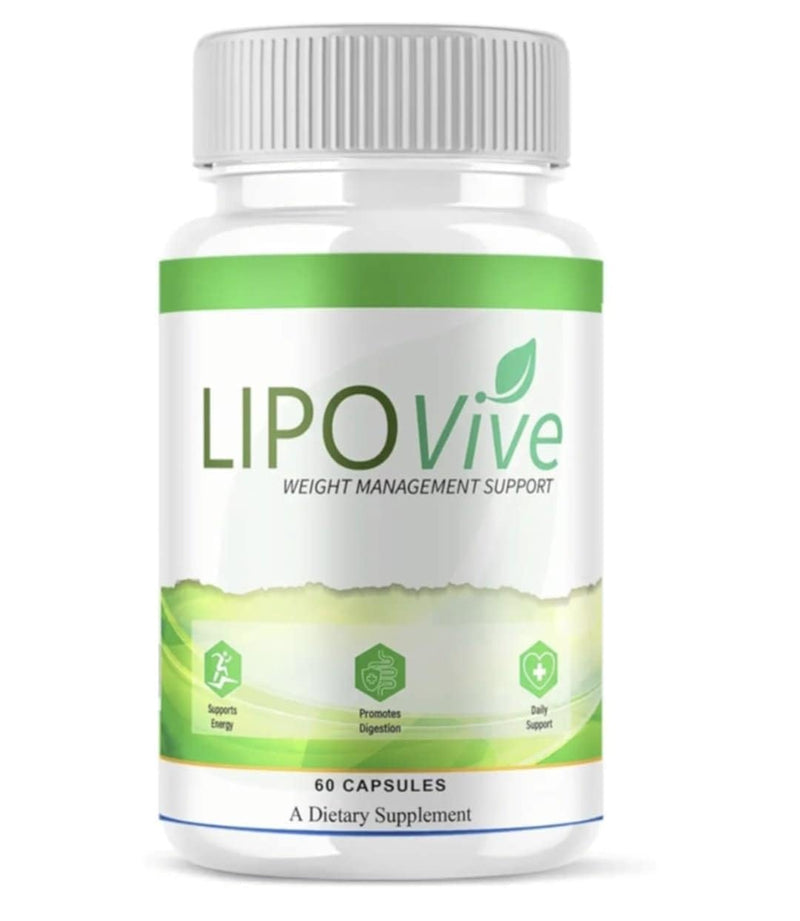 Lipovive - Weight Management Capsules - Natural Ingredients – Natural Energy & Weight Management Support - 60 Capsules - New & Sealed