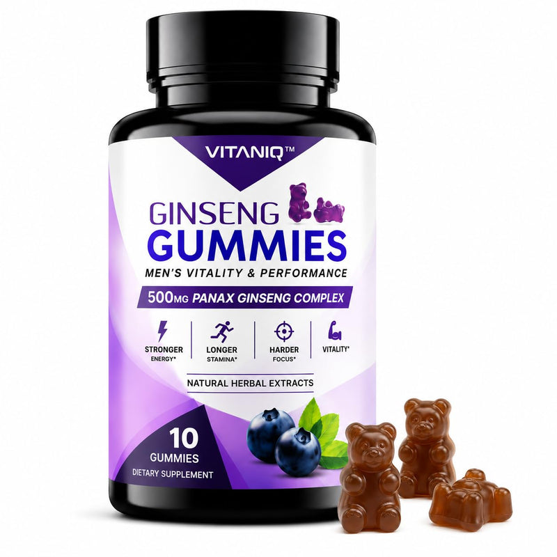 500mg Gummy | Stronger | Longer | Harder | Performance | Extra Strength Enhancing Gummies, Stamina Endurance Booster Supplement for Men | 10 Ginseng Gummy