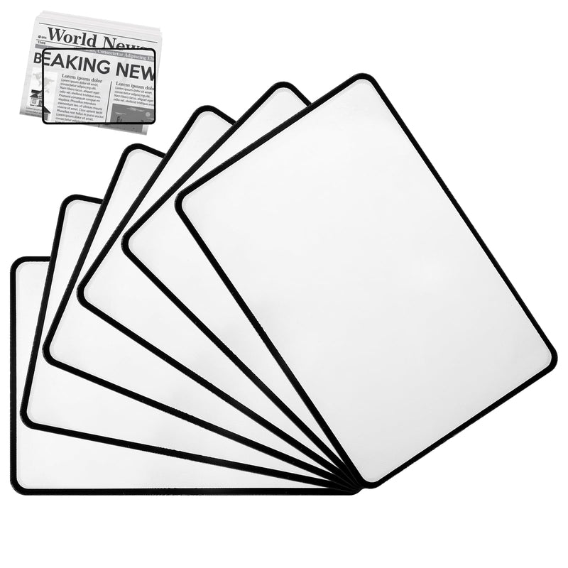 6 PCS Magnifying Sheet for Reading, 3x Page Magnifier Lightweight Plastic Full Page Magnifying Sheet for Seniors Low Vision Reading Small Prints Books Maps, Newspaper