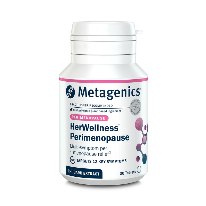 Metagenics HerWellness Perimenopause - with ERR 731 Rhubarb Extract - Plant-Based Supplement for Womens Health - Vegan, Non-GMO - 30 Tablets