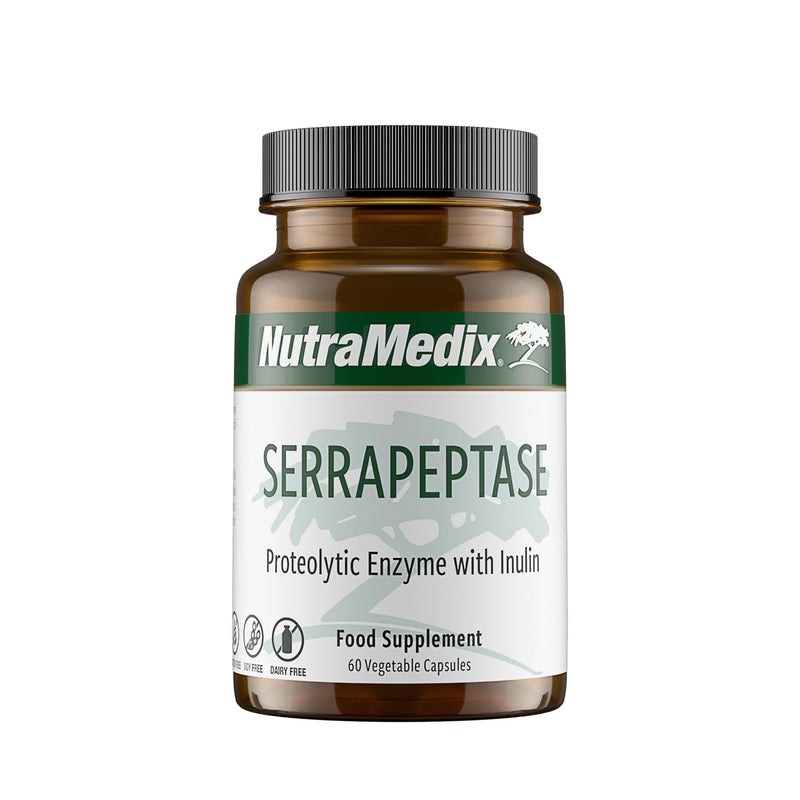 NutraMedix Serrapeptase with Inulin – 60 Vegetable Capsules | Non-GMO, Gluten-Free, Dairy-Free 60 count (Pack of 1)