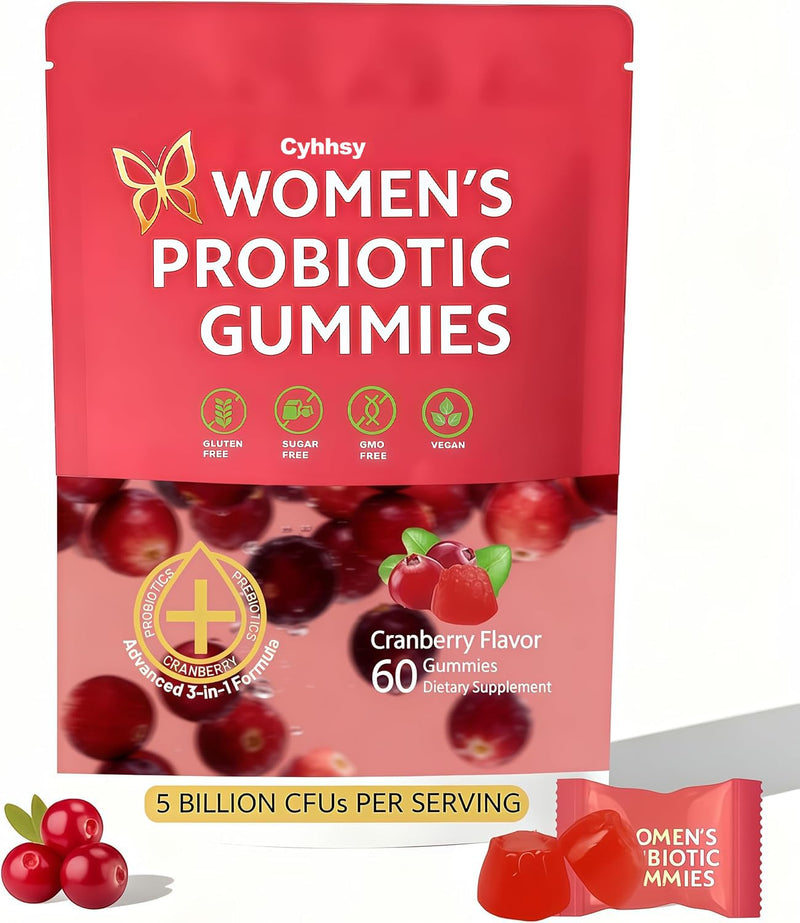 Vaginal Probiotics for Women，6 Premium Strains for PH Balance, Digestive Health, Vaginal & Immune Support, 5 Billion CFU,Odor Control & Digestive Wellness – 60 Gummies (1) 1