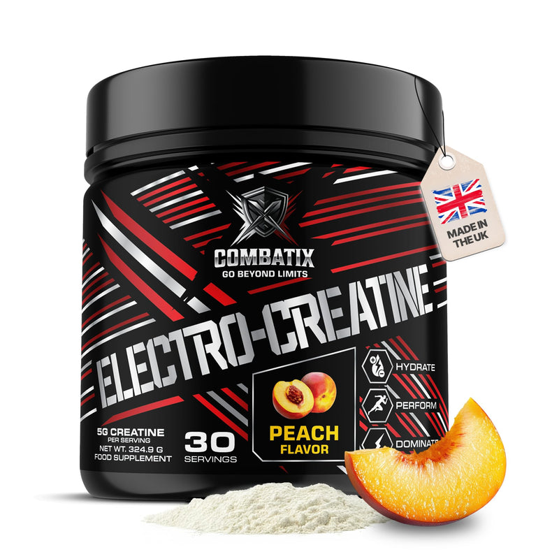Premium Creatine Monohydrate + Electrolytes Powder 324g – Supplement for Performance Athletes – Hydration, Recovery & Endurance Support - Pre & Intra Workout (30 Servings, Peach) Fresh Peach 30 Servings