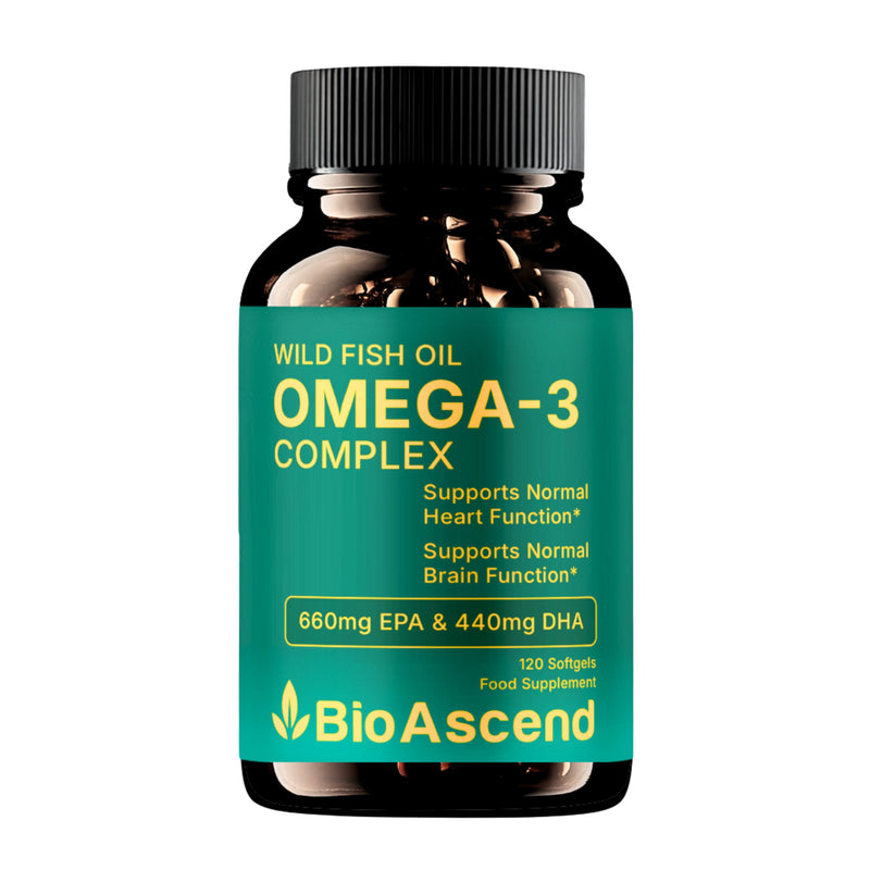 Omega-3 Fish Oil Complex 2000mg – 120 Softgels | High Strength with 660mg EPA & 440mg DHA per Daily Serving | Wild Fish Oil | Food Supplement | 2 Months Supply
