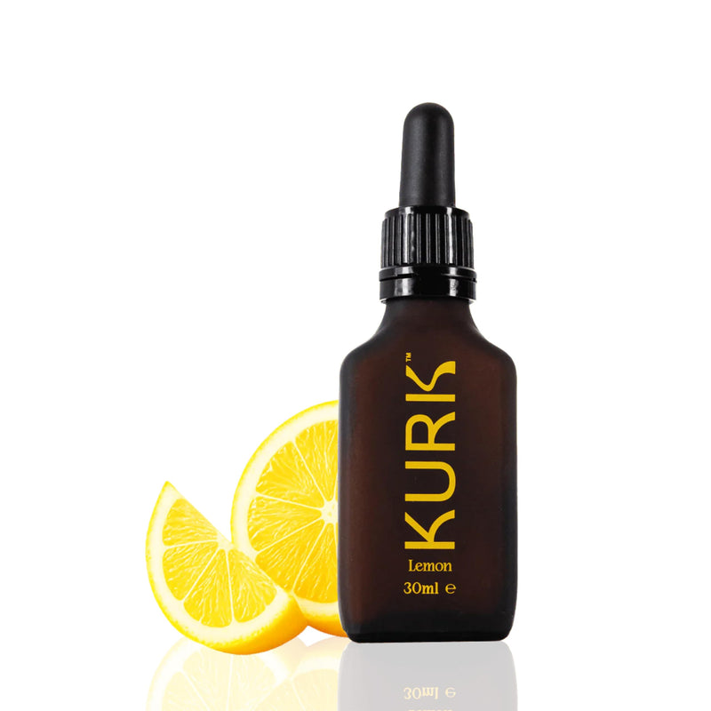 KURK Essential Liquid Turmeric Supplement, Turmeric Curcumin Drops, Oil for Advanced Everyday Wellness, Focus & Energy, 185x More Absorbable Than Powders, Plant-Based (Lemon) (30ml) Lemon 30 ml (Pack of 1)