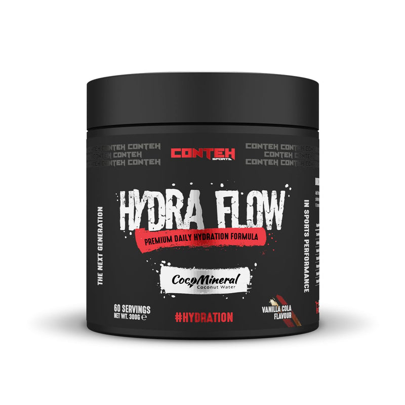 Conteh Sports Hydra Flow Electrolyte Powder - Daily Hydration with Vitamins & CocoMineral - Vanilla Cola - 30 Servings