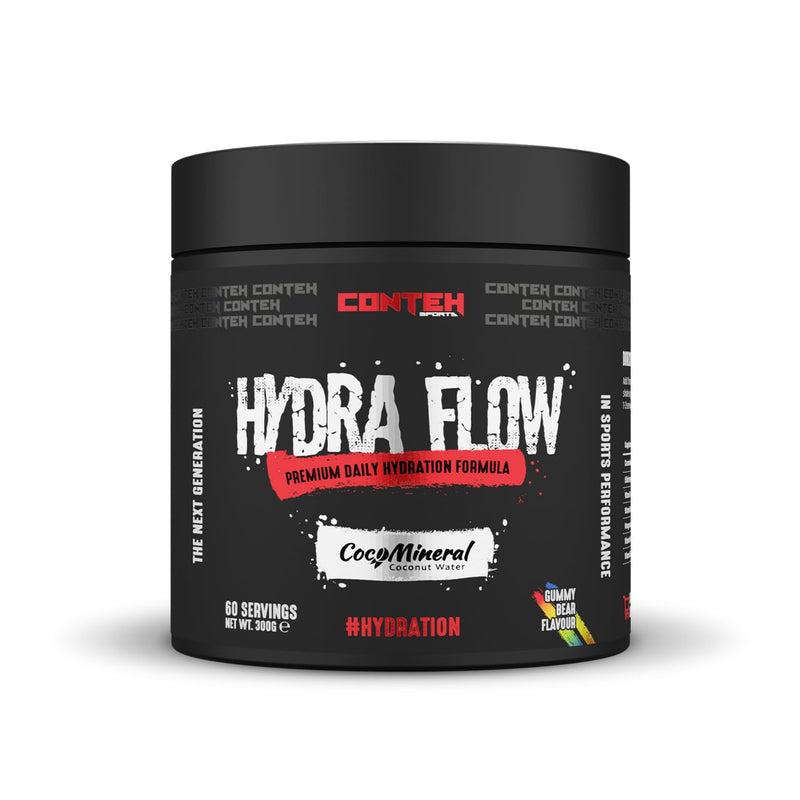 Conteh Sports Hydra Flow Electrolyte Powder - Daily Hydration with Vitamins & CocoMineral - Gummy Bears - 30 Servings