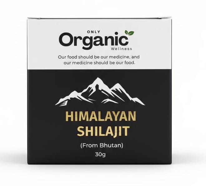 Original Himalayan Shilajit (from Bhutan) 30g - Gold Grade 100% Pure, Rich in Fulvic & Humic Acid, Minerals, Immune System & Vitality Booster, Vegan (Pack of 1)| Only Organic Wellness Shilajit Resin