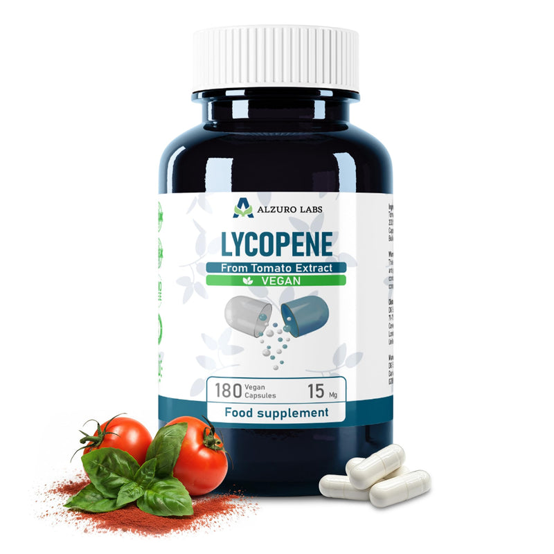 Lycopene 15mg | High Strength 200:1 Tomato Extract, Standardised to 10% | 180 Vegan Capsules | Antioxidant Support | GMP & 3rd Party Lab Tested