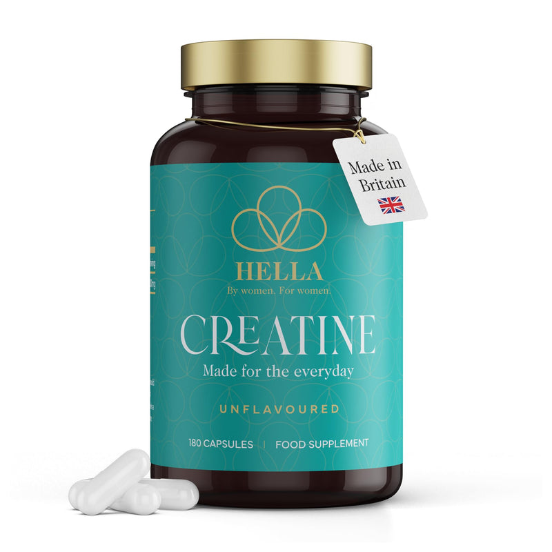 Premium UK Made Creatine Monohydrate Capsules for Women – 45 Day Supply – Daily Support for Energy, Mental Clarity & an Active Lifestyle – High Strength, Clean, Unflavoured Supplement 180 count (Pack of 1)