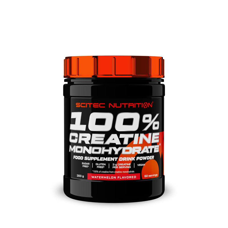 Scitec Nutrition 100% Creatine Monohydrate – Vegan – 3g per Serving – Performance Boost for High-Intensity Workouts – 300 g, Watermelon