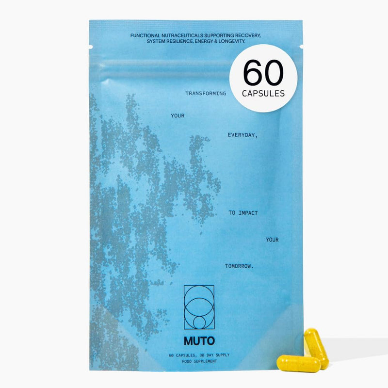 MUTO NAD+ Cellular Complex Supplement - 60 Capsules UK Made - Increase NAD Levels - Enhance Anti Aging - Increase Energy Levels - Improve Sleep Quality - Pure, Clean, Backed by Science - Vegan & GF