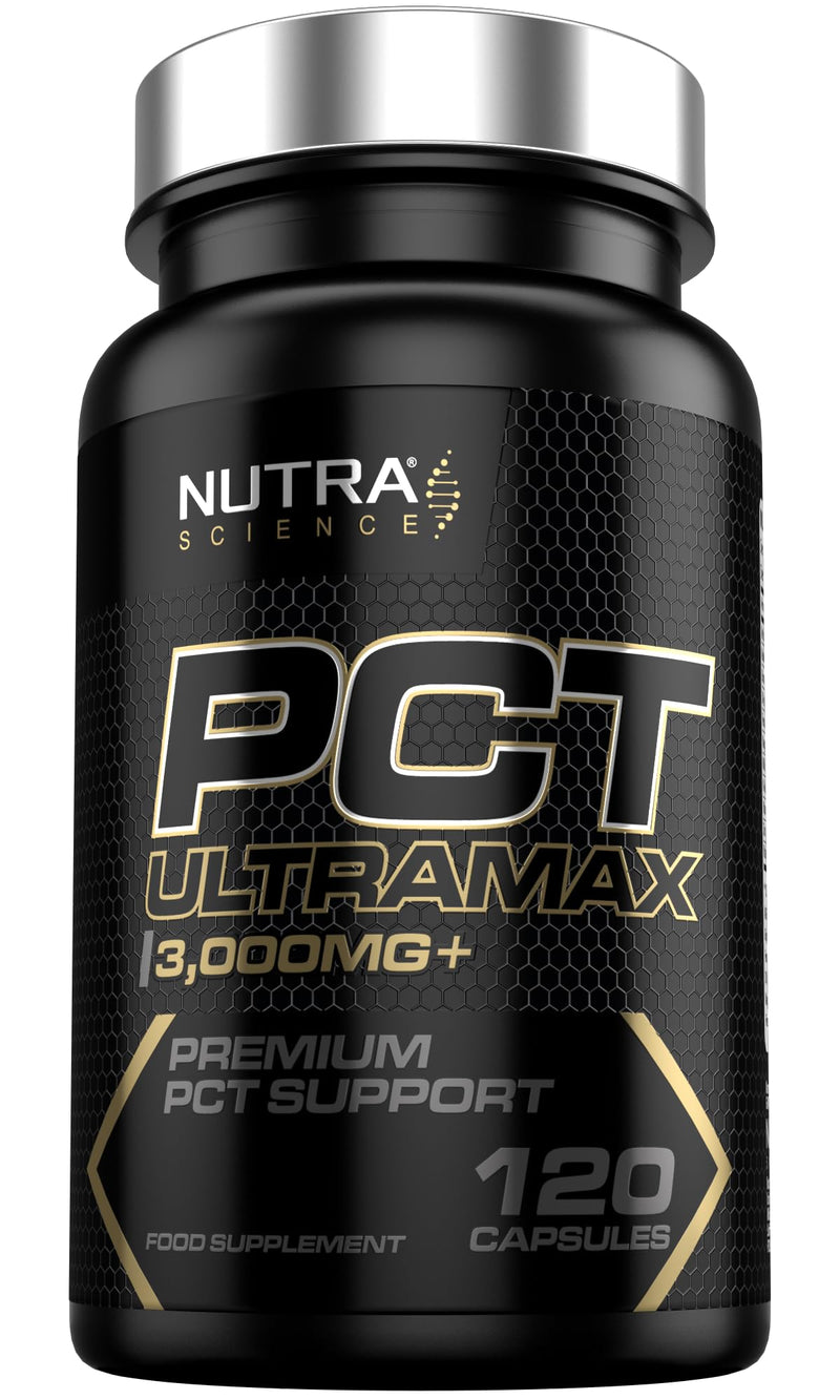PCT UltraMax for Men Premium Grade PCT Post Cycle Supplement Supports Liver and Kidney Function 1 Month Course 120 Vegan Capsules