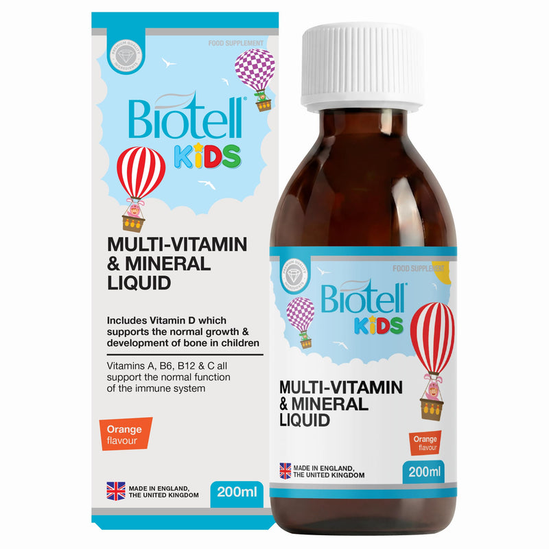 Kids Multivitamin Liquid 200ml – Liquid Vitamins for Kids & Toddlers – 16 Vitamins & Minerals with Iron, Iodine & Vitamin D3 – Ideal for Fussy Eaters – Immune, Bone & Energy Support