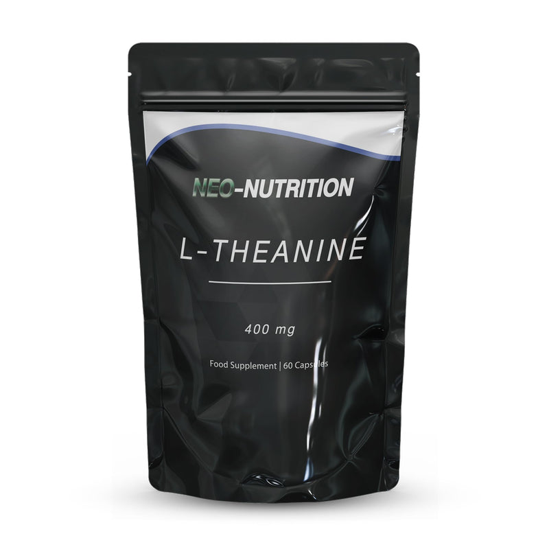L-Theanine 400mg with BioPerine - 60 Vegan Capsules - Highly Bioavailable - Resealable and Recyclable Pouch - 2 Month Supply