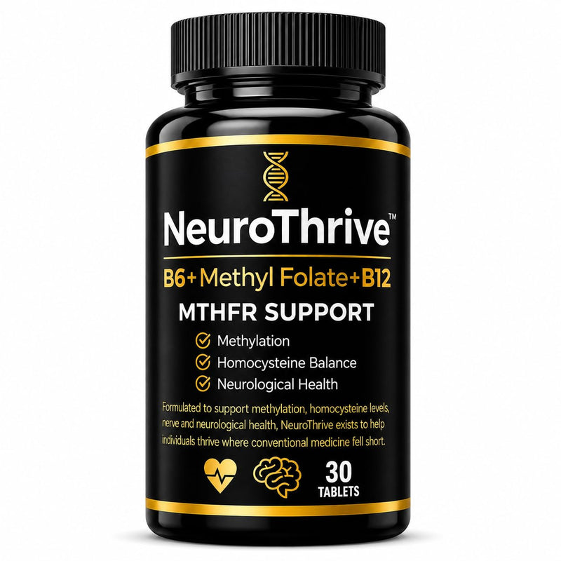 MTHFR Support – Methyl Folate 400mcg, Methyl B12 1000mcg & P5P B6 – Homocysteine & Methylation Support – 30 Tablets