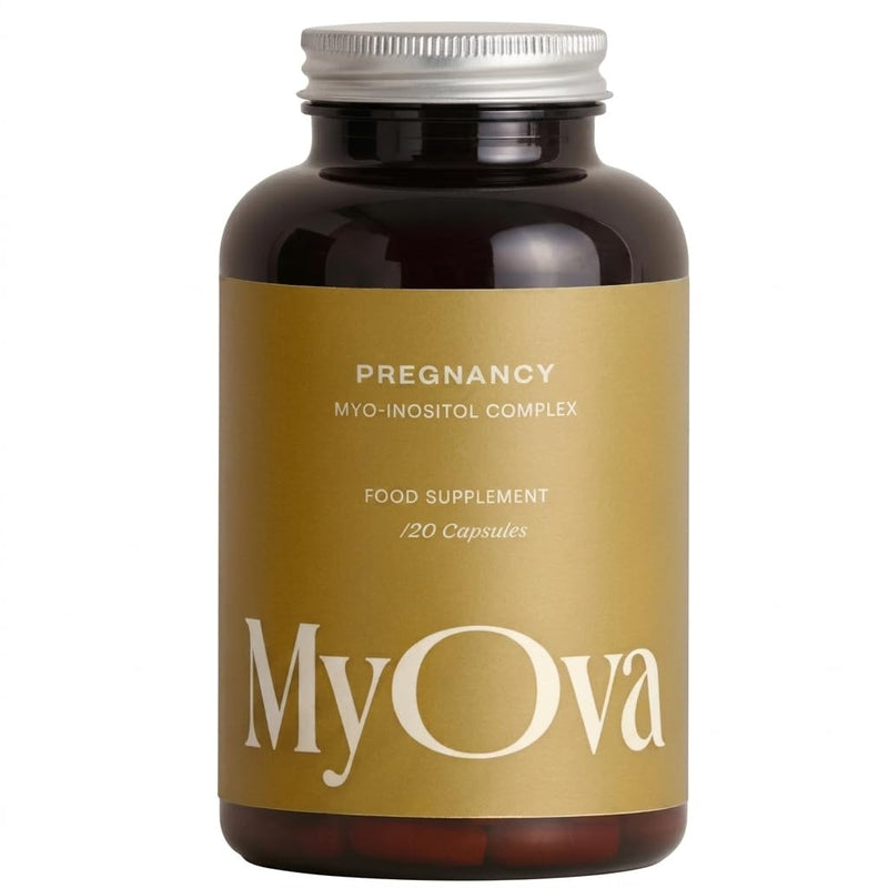 MyOva Pregnancy - Prenatal Myo-inositol Complex, PCOS Supplement - 2000mg Myo-Inositol, 400ug Folate & 15mg Iron and 25ug Vitamin D3-24 Essential Pregnancy Vitamins - 120 Vegan Capsules - UK Made