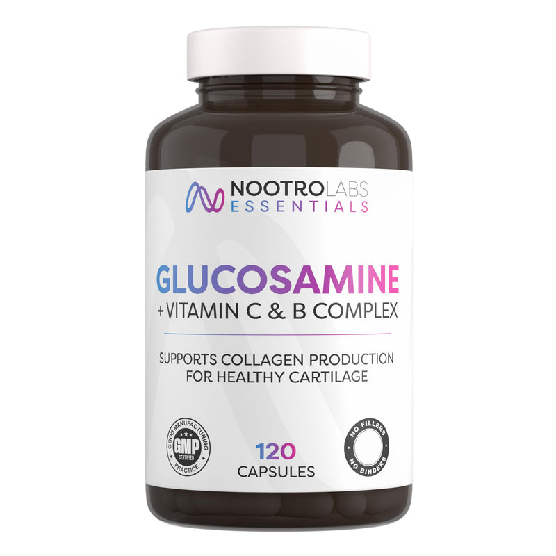 Nootro Essentials Glucosamine and Chondroitin High Strength Supplement, Daily Supplement with Chondroitin, Vitamin C & Vitamin B Complex for Joint Care (60 Servings, 2 Month Supply)