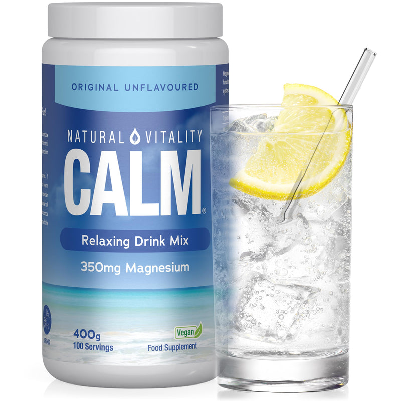 Magnesium Powder Supplement | Calm Relaxing Drink Mix | 100 Servings | High Strength Magnesium Carbonate | for Women & Men | Vegan & Unflavoured | 400g | Natural Vitality