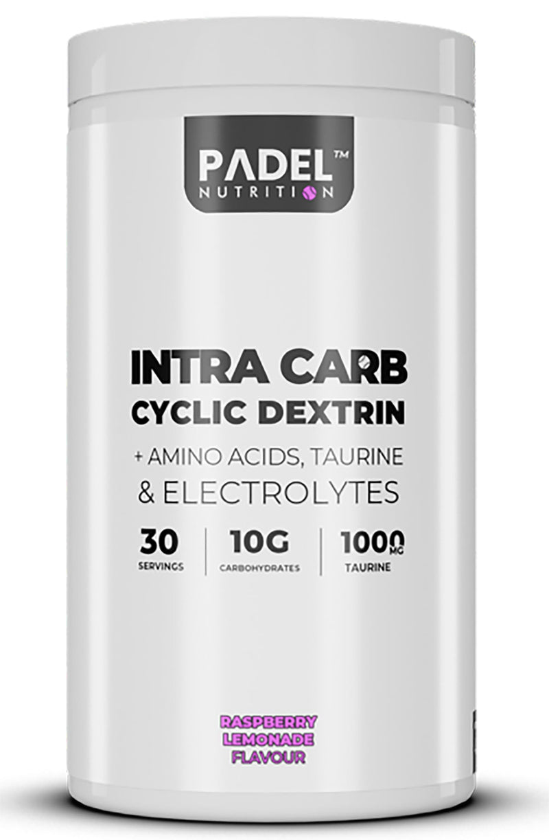 Intra CARB Supplement for Padel Tennis - 30 Servings | Intra Match Fuel with Cluster Dextrin | Sustained Energy, Muscle Support & Electrolyte Balance by Padel Nutrition (Raspberry Lemonade) Raspberry Lemonade