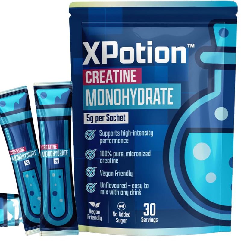 Creatine Monohydrate Sachets – 30 x 5g Micronised Servings | Pure, Unflavoured Creatine Powder | Supports Strength, Power & Muscle Recovery | No Fillers