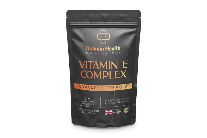 Vitamin E Complex Capsules | Full Spectrum with 8 Tocopherols & Tocotrienols | 255mg Vitamin E | Antioxidant Support | 120 Vegan Capsules | Non-GMO | Gluten-Free Vitamin E Supplement 120 count (Pack of 1)