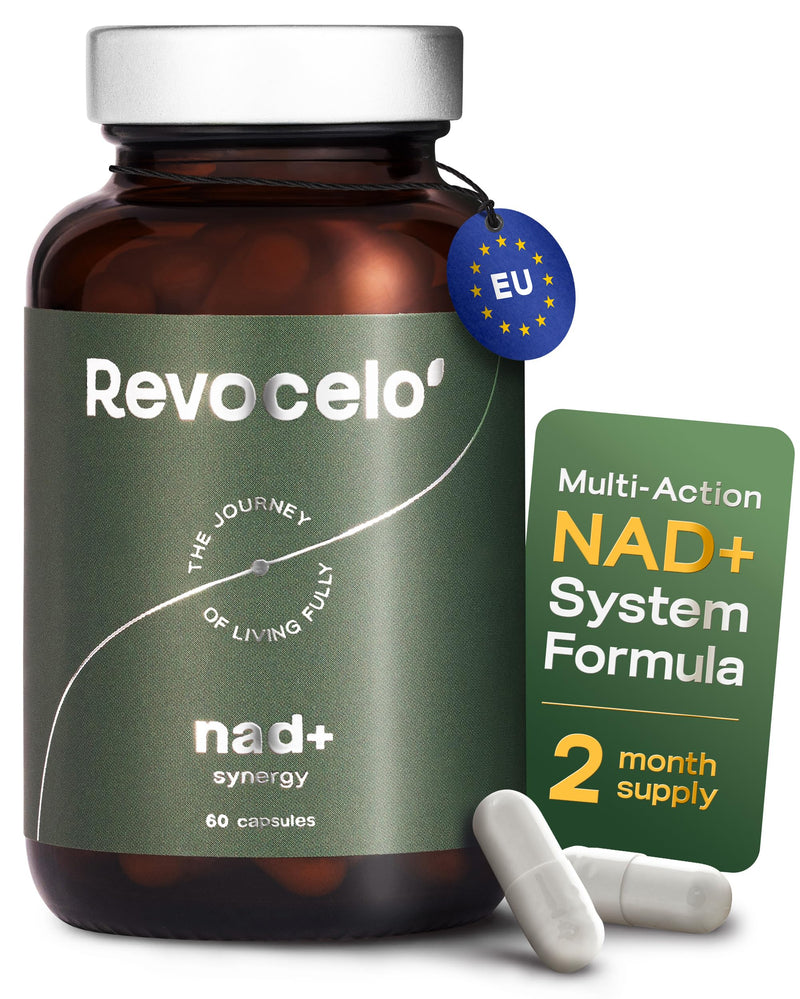 NAD+ Synergy - Multi-Action 4-in-1 NR System with Liposomal Delivery - 98% Pharmaceutical-Grade Purity - Made in EU - 2 Month Supply