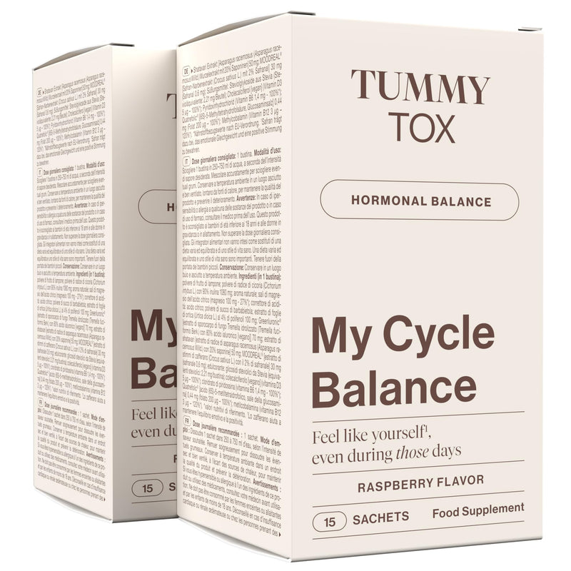 My Cycle Balance with Chicory, Magnesium, Nettle, Hyaluronic Acid, Shatavari, Saffron, Folate and Vitamins for Women - 30 sachets by Tummy Tox