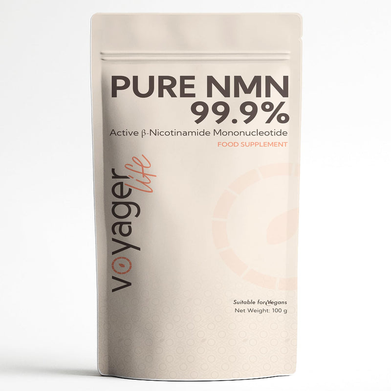 Voyager Pure NAD+ Powder Supplement | 100g Pouch – 3 Month Supply | 1g Per Serving | NAD Support for Cellular Health, Energy, Healthy Aging & Immune Support |3rd Party Tested, Non-GMO