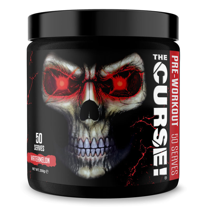JNX Sports The Curse! Pre-Workout Powder – Watermelon, 250g | Energy, Focus & Endurance Booster | Beta-Alanine, Creatine, L-Citrulline, Caffeine