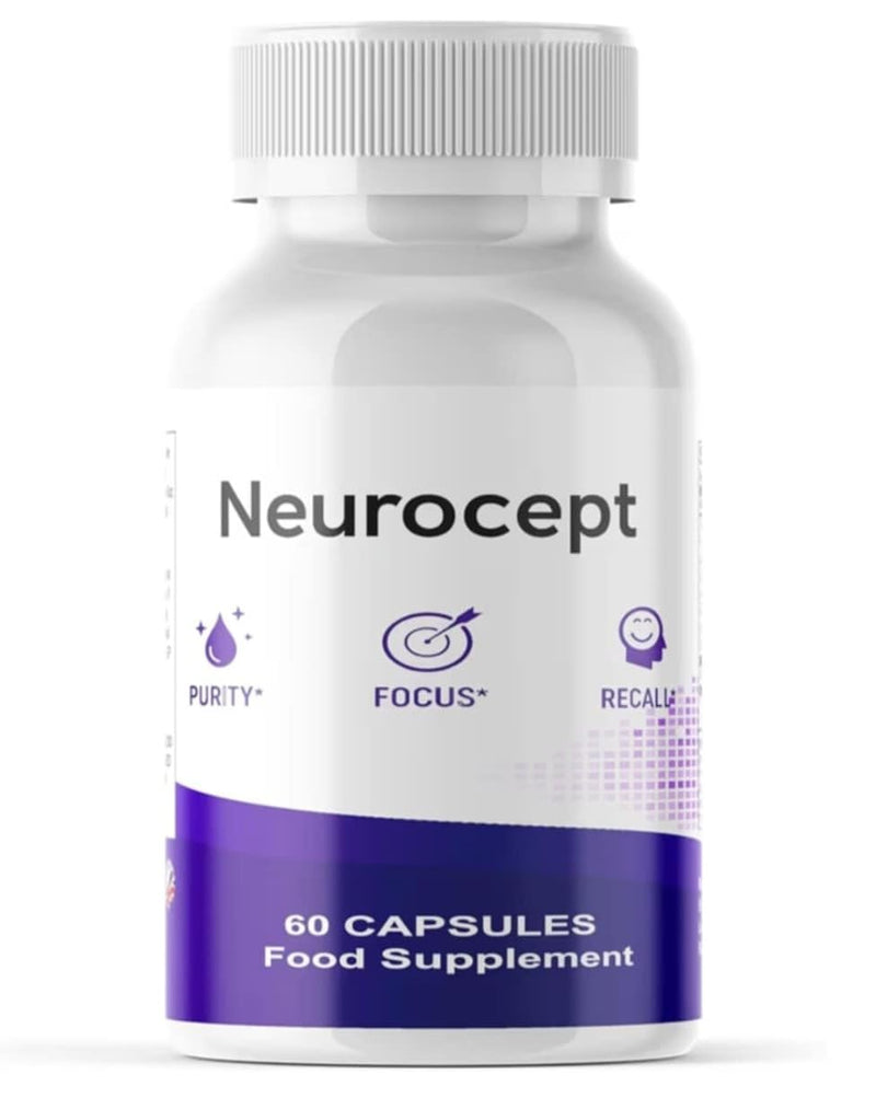 Neurocept Supplement, Neurocept Capsules, Official Brain Health Support Supplement for Memory, Maximum Strength, Function Advanced Nootropic Capsules Support – 60 Capsules - New & Sealed