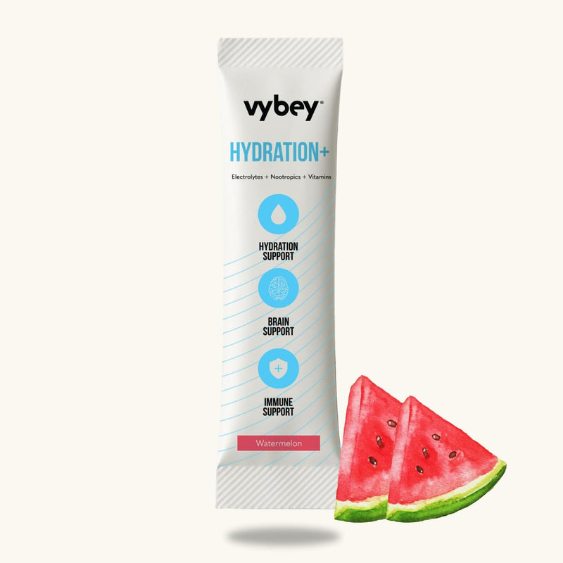 Smart Hydration+ Electrolyte Powder Drink Mix - Sachets - Zero Sugar Hydration, Nootropic Focus, Gut Friendly - All Natural (15 Pack, Watermelon)