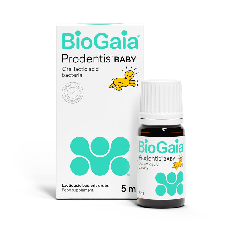 BioGaia Prodentis Baby Oral Probiotics | Liquid Patented Probiotic Drops for Babies & Infants 6+ Months | Helps Maintain Bacteria Balance in The Mouth | Unique L. Reuteri | Neutral Flavour | 5 ml