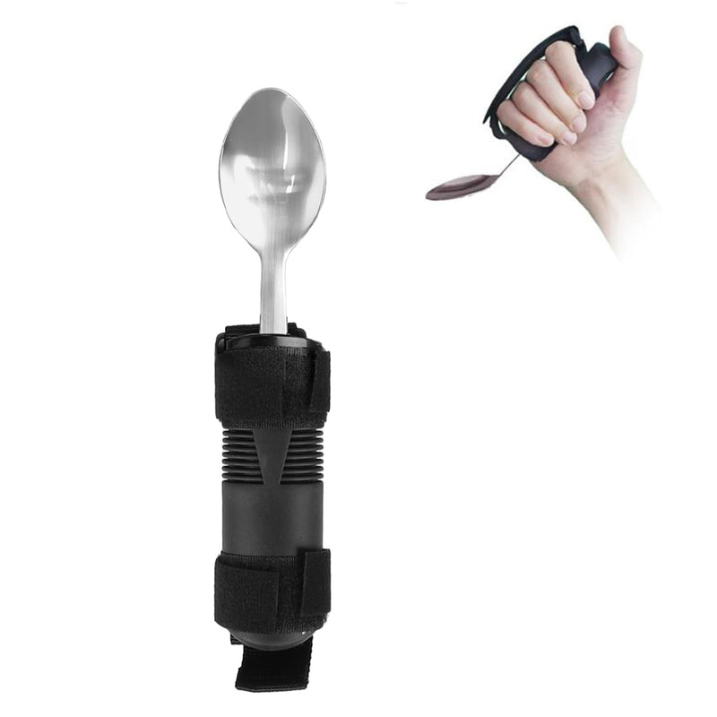 Easy Grip Cutlery Adult Spoon Fork Holder Belt Adjustable Disability Aids Arthritis Hands Aids Comfort Grips Shaky Hands Cutlery for Men Women