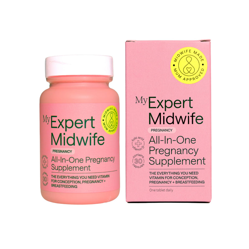My Expert Midwife All in One Pre-Conception & Pregnancy Women's Vegan Supplements, 12 Essential Prenatal Vitamins & Minerals, 30 Capsules, 1 Months Supply 30 count (Pack of 1)