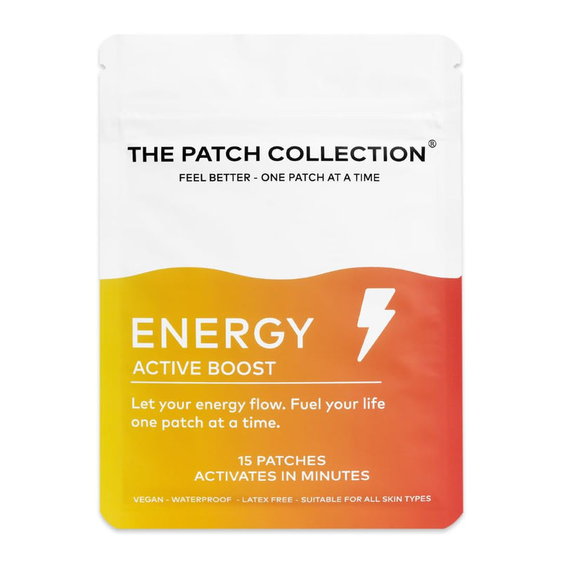 Advanced Energy Boost Patch for Tiredness, Fatigue, Alertness, Mental Focus | Caffeine, Taurine, Green Tea, Vitamin B3, B5, B6 & More | Vegan & Latex Free (Pack of 15)