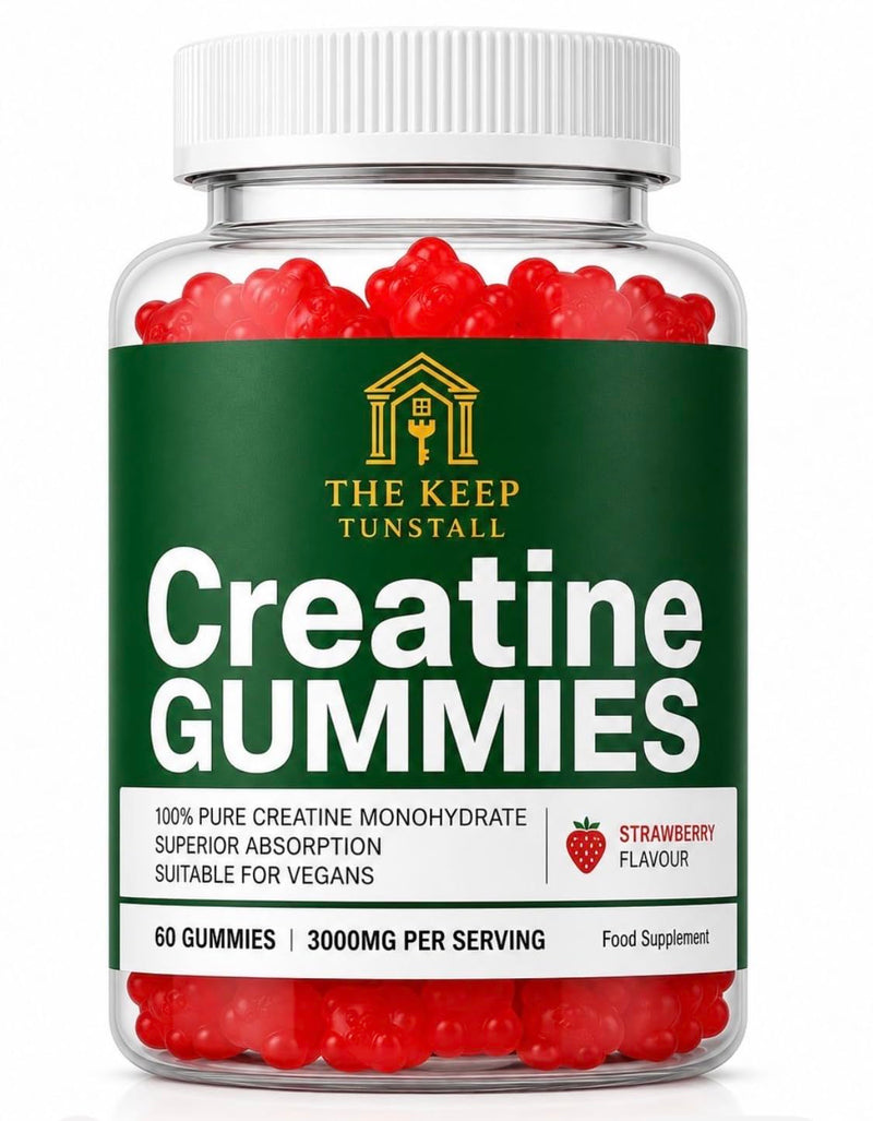 Creatine Gummies 3,000mg True Dose - Strawberry Flavour - Increases Physical Performance for Men & Women, Vegan & Sugar-Free, Easy Pre/Post Workout Gym Support for Performance and Muscle Power
