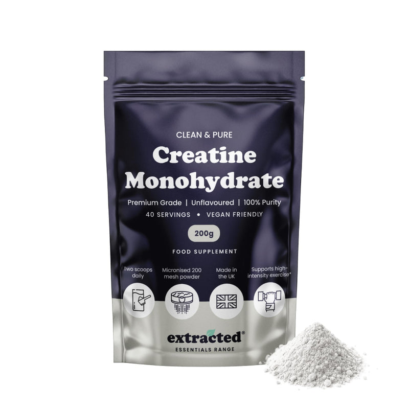 Pure Creatine Monohydrate Powder, Micronized 200 Mesh for Fast Dissolving, 100% Unflavoured High-Purity Creatine, Lab Tested, Vegan, Non-GMO, Gluten-Free, 5g Serving 1 Pack (200g)