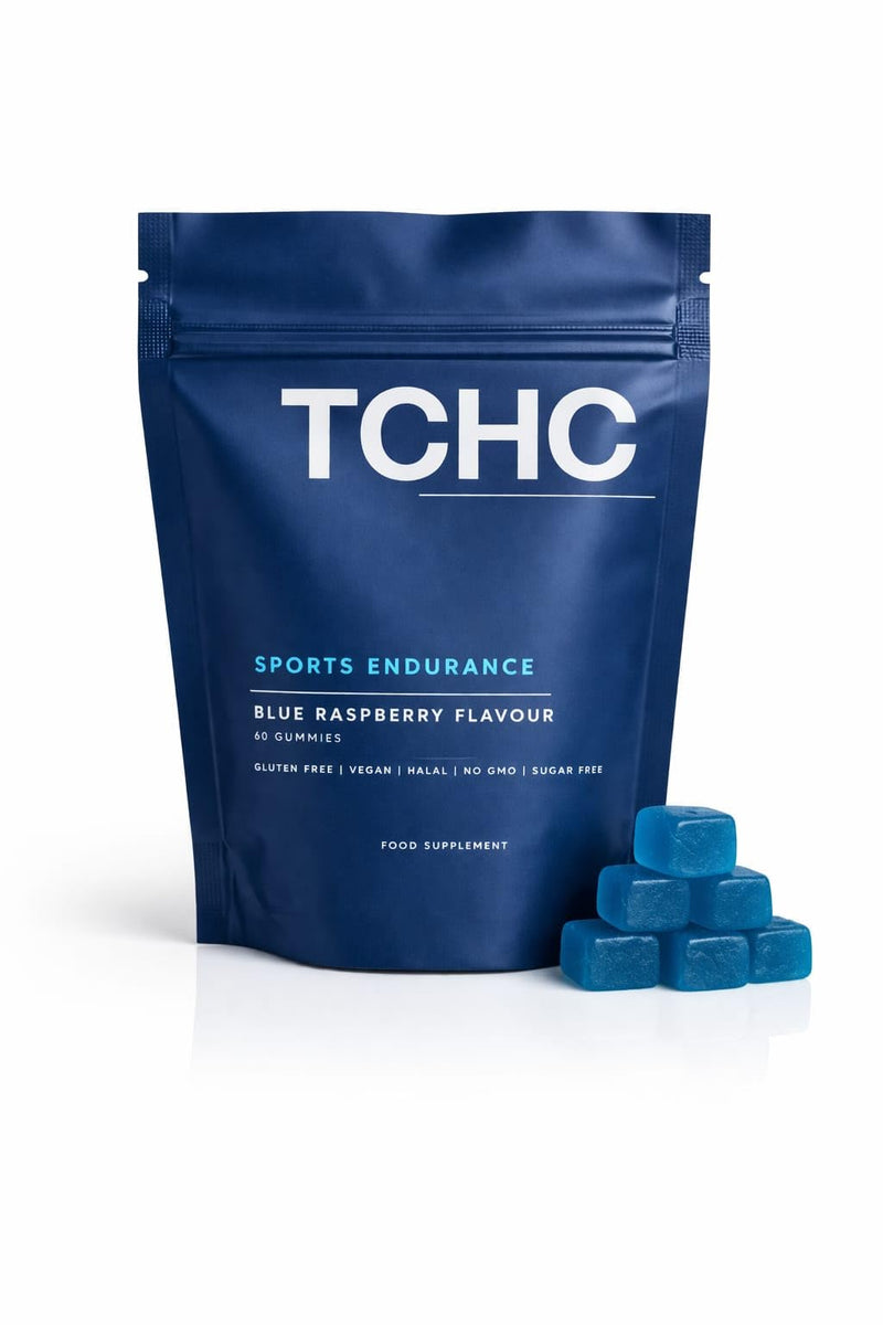 TCHC - Sports Endurance Gummy, Natural Pre-Workout - Fast Working. Added Lions Mane, Black Maca Root, VIT B12, VIT B3 & Guarana Extract. High Intensity. Boost Cognitive Function and Improve Memory.