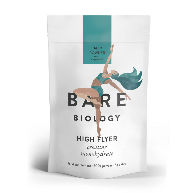 Bare Biology High Flyer Creatine Monohydrate Powder – 300g Pouch – 60 Day Supply – 5g Creavitalis® Micronised Creatine Powder per Scoop – Creatine for Women – Supports Muscle Strength & Performance
