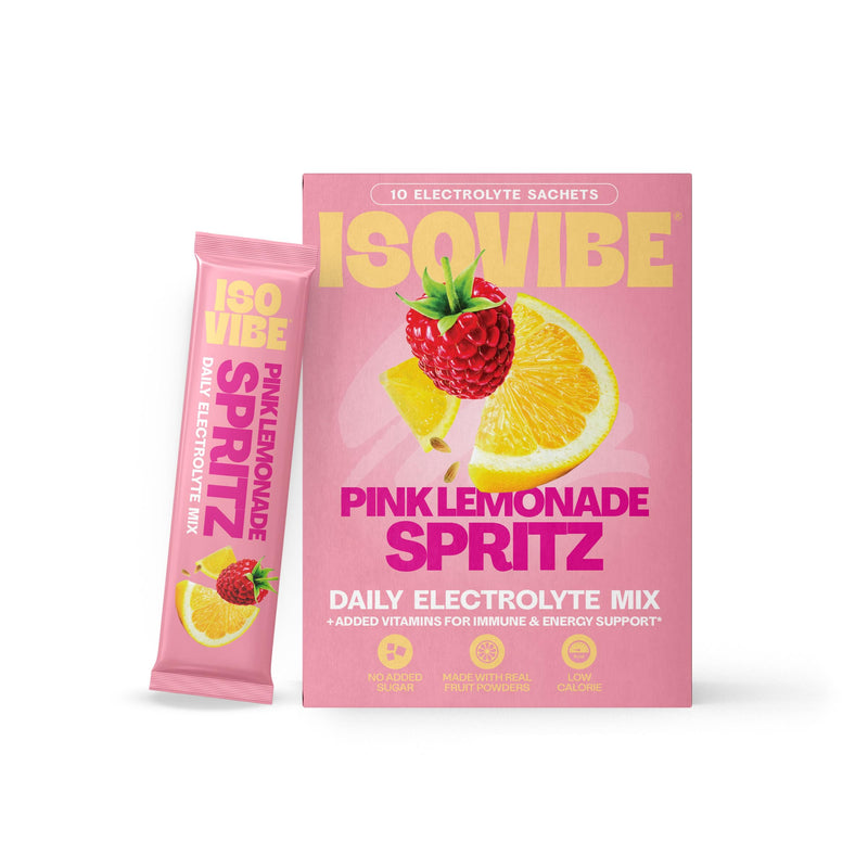 Electrolyte Sachets Pink Lemonade Spritz - Hydration Powder with Vitamin C, B6 & B12 | No Added Sugar, Immune Support, Energy Boost | 30 Single-Serve Sachets for Daily, Workout & Travel 30 Sachets